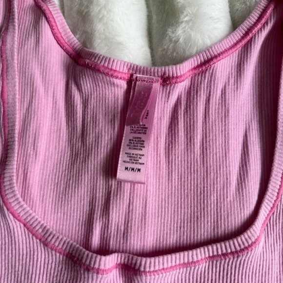 Skims Pink Rib Tank Top - Picture 2 of 3